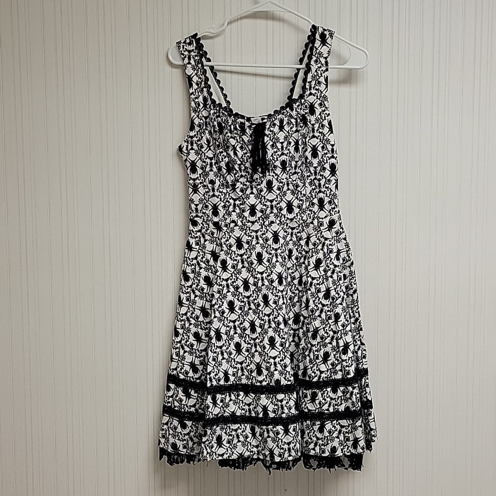 Hot Topic Spider pin up Rockabilly Retro dress small whimsigoth goth summer